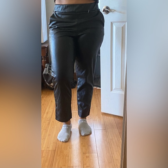 A New Day Green Ankle Faux leather Pants Size M (8/10) - Picture 7 of 8